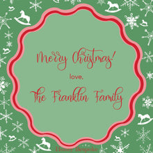 Load image into Gallery viewer, Green Whimsical Christmas Card