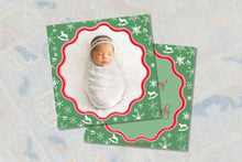 Load image into Gallery viewer, Green Whimsical Christmas Card