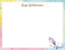 Load image into Gallery viewer, Unicorn and Rainbows Stationery