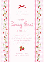 Load image into Gallery viewer, Berry First Birthday Invitation