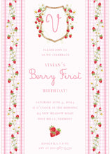 Load image into Gallery viewer, Berry First Birthday Invitation