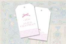 Load image into Gallery viewer, Pink Bow Baby Gift Tags