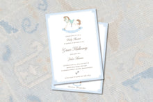 Load image into Gallery viewer, Rocking Horse Boy Baby Shower Invitation