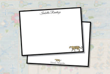 Load image into Gallery viewer, Watercolor Leopard Personalized Stationery
