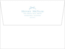 Load image into Gallery viewer, Blue Bow and Gingham Stationery