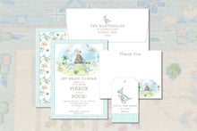 Load image into Gallery viewer, Preppy Dinosaur Birthday Invitation