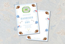 Load image into Gallery viewer, Baby's First Down Birthday Invitation