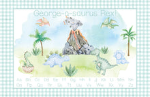 Load image into Gallery viewer, Personalized Laminated Dinosaur Placemat