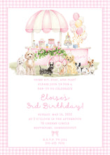 Load image into Gallery viewer, Let’s Pawty! A Puppy Birthday Invitation for Girls