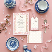 Load image into Gallery viewer, Chinoiserie Stork Baby Shower Invitation