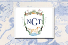 Load image into Gallery viewer, Watercolor Sportsman Crest with Labrador Art Print