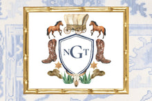Load image into Gallery viewer, Watercolor Western Themed Crest Art Print