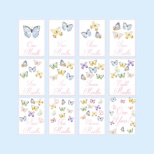 Load image into Gallery viewer, Watercolor Butterfly Baby Milestone Cards
