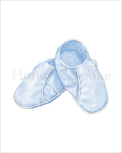 Load image into Gallery viewer, Watercolor Boy Booties and Romper Art Prints