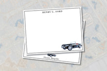 Load image into Gallery viewer, Personalized Classic Cobra Car Notecards | Vintage Car Stationery | Custom Name

