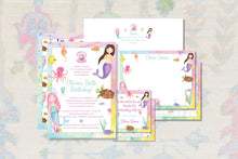 Load image into Gallery viewer, Under the Sea Mermaid Birthday Invitation | Ariel Little Mermaid Invite
