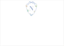 Load image into Gallery viewer, Personalized Stationery | Elegant Watercolor Butterfly Crest Note Cards
