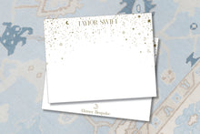 Load image into Gallery viewer, Custom Stationery With Stars | Gold Celestial Thank You Cards
