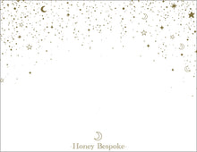 Load image into Gallery viewer, Custom Stationery With Stars | Gold Celestial Thank You Cards
