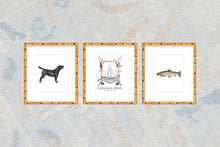 Load image into Gallery viewer, Watercolor Nursery Art Print / Nursery Art / Boy Art Print / Sportsman Theme Nursery / Dog Theme Nursery / Baby Shower Gift / Hunter
