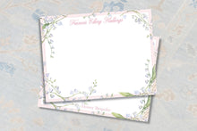 Load image into Gallery viewer, Pink Lily of the Valley Notecards | Personalized Floral Stationery Set
