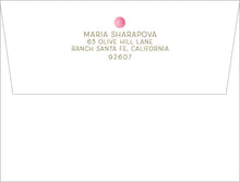 Load image into Gallery viewer, Personalized Tennis Notecards | Pink Tennis Balls Stationery
