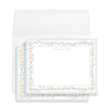 Load image into Gallery viewer, Personalized Floral Stationery | Grandmillennial Stationery | Watercolor Border

