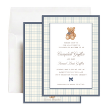 Load image into Gallery viewer, Teddy Bear Baby Shower Invitation | Polo Boy Shower Invite

