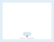 Load image into Gallery viewer, Personalized Pickleball Stationery | Gingham Notecards
