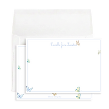 Load image into Gallery viewer, Watercolor Butterfly Stationery | Personalized Thank You Notes | Grandmillennial Gift
