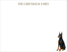 Load image into Gallery viewer, Doberman Pinscher Stationery | Watercolor Notecards
