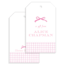Load image into Gallery viewer, Pink Bow Baby Gift Tags

