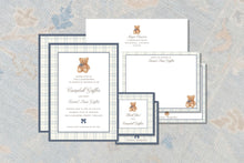 Load image into Gallery viewer, Teddy Bear Baby Shower Invitation | Polo Boy Shower Invite
