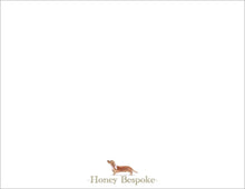 Load image into Gallery viewer, Personalized Dachshund Stationery | Custom Wiener Dog Note Cards | Pink Dachshund Gift
