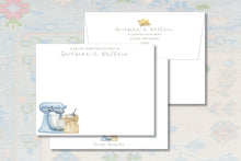 Load image into Gallery viewer, Personalized Recipe Cards | Watercolor Mixer | Bridal Shower Recipe Card
