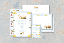 Load image into Gallery viewer, Construction Birthday Invitation | Bulldozer Party
