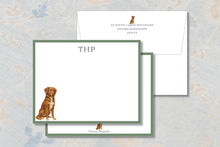 Load image into Gallery viewer, Nova Scotia Toller Stationery | Personalized Monogram Note Cards
