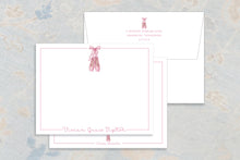 Load image into Gallery viewer, Personalized Ballerina Stationery | Pink Ballet Note Cards
