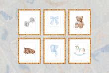 Load image into Gallery viewer, Watercolor Boy Nursery Art Set | Preppy Southern Nursery Prints
