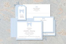 Load image into Gallery viewer, Blue Gingham Baby Shower Invitation | Preppy Southern Boy Design
