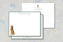 Load image into Gallery viewer, Watercolor German Shepherd Stationery | Personalized Thank You Cards
