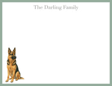 Load image into Gallery viewer, Watercolor German Shepherd Stationery | Personalized Thank You Cards
