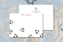 Load image into Gallery viewer, Soccer Stationery | Futbol Custom Thank You Cards for Kids
