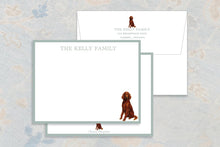 Load image into Gallery viewer, Personalized Irish Setter Stationery | Dog Thank You Notes
