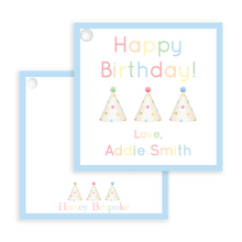 Load image into Gallery viewer, Kids Rainbow Birthday Gift Tags | Happy Birthday Personalized Stickers
