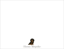 Load image into Gallery viewer, Longhaired Dachshund Stationery | Personalized Wiener Dog Notecards
