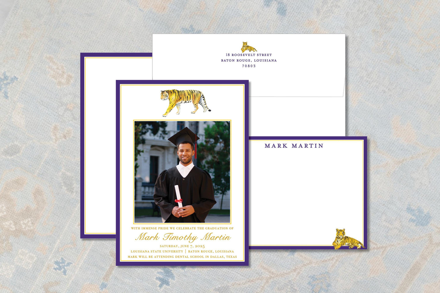 LSU Louisiana State University Graduation Announcement