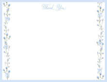 Load image into Gallery viewer, Preppy Stationery Women | Elegant Blue Bow Cards | Luxury Thick Paper Notecards
