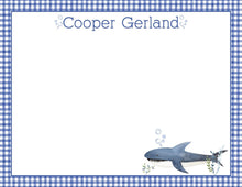 Load image into Gallery viewer, Personalized Shark Thank You Cards | Kids Stationery | Watercolor Shark
