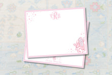 Load image into Gallery viewer, Personalized Ballet Stationery | Pink Pointe Shoes Note Cards
